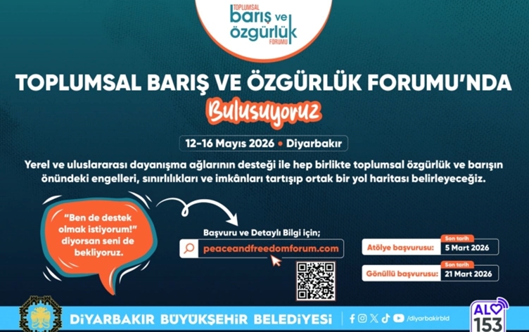 Diyarbakır’da ‘Toplumsal Barış ve Özgürlük Forumu’ düzenleniyor