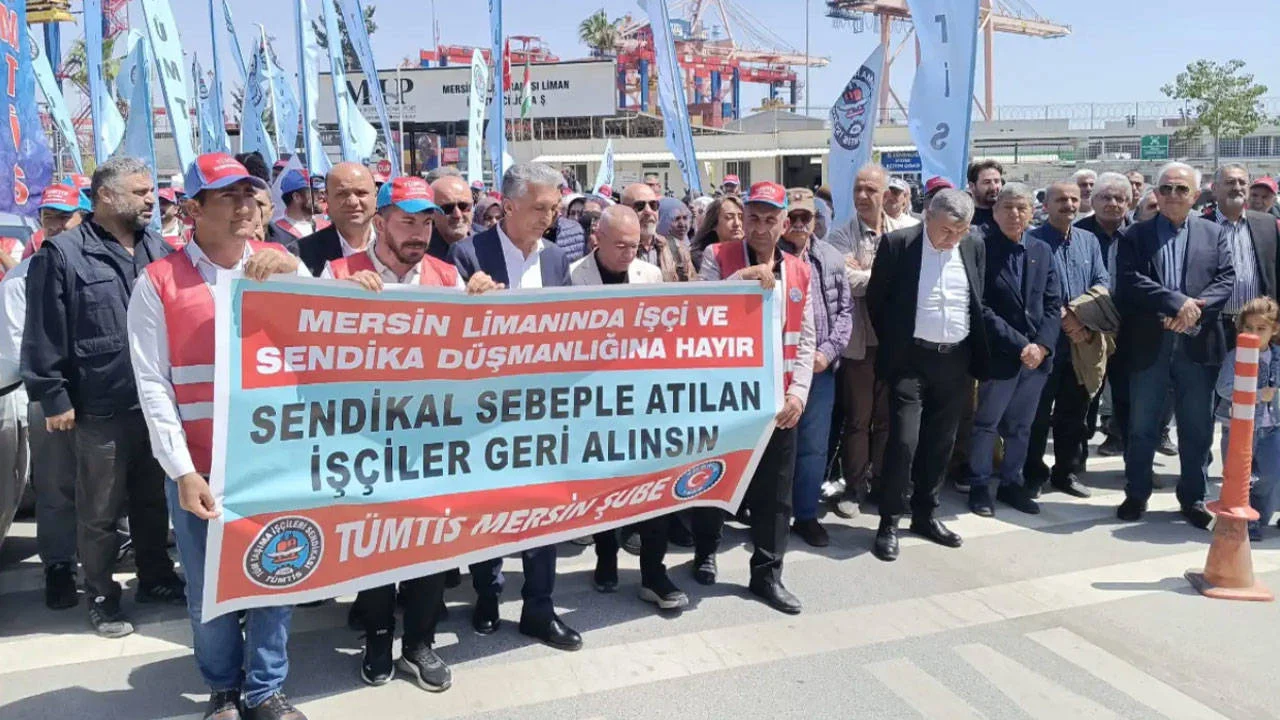 Mersin Limanı işçilerinin direnişi 103. gününde: “İşimizi geri alana kadar buradayız”