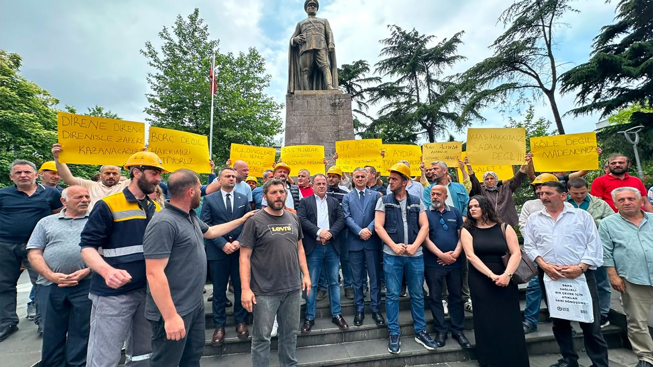 Trabzon’da madenciler ayakta: Aylardır maaş alamadıklarını s